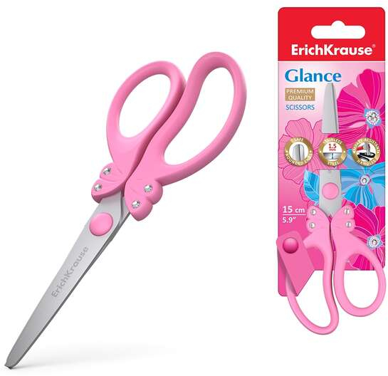 Tijeras Erichkrause glance escolares. Colores surtidos