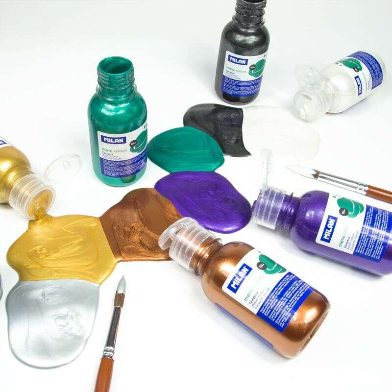 Imagen extra Botella tempera Milan 125ml Gris Metalizado