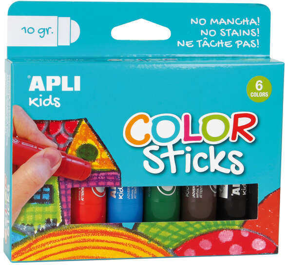 Apli Pack de 6 Sticks de Temperas Solidas de 10g Satinado