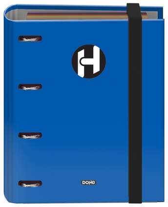 Dohe Serie Icon Carpeta de 4 Anillas A5 Recambio incluído 100H de 90gr. Azul