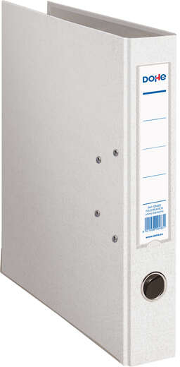 Archivador DOHE Archicolor, FOLIO, lomo Estrecho, con ollao, rado, tarjetero y compresor. Blanco