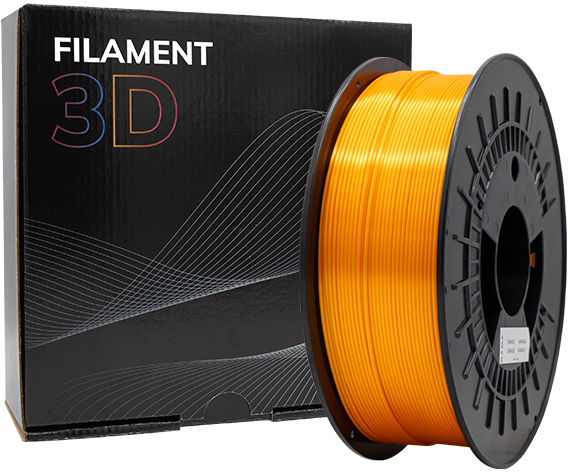 Filamento 3D PLA SILK Diametro 1.75mm Bobina 1kg Color Naranja