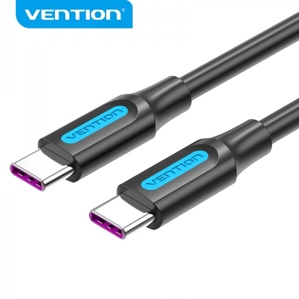 Imagen extra Vention Cable USB-C Macho a USB-C Macho - 2m - 5A PD100W - Negro