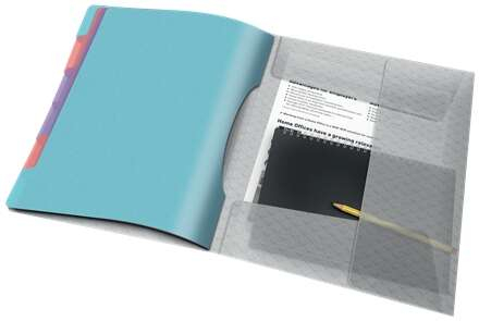 Imagen extra Esselte Colour'Breeze Clasificador A4 con 6 Pestañas, 3 Solapas en la Contraportada. Plastico