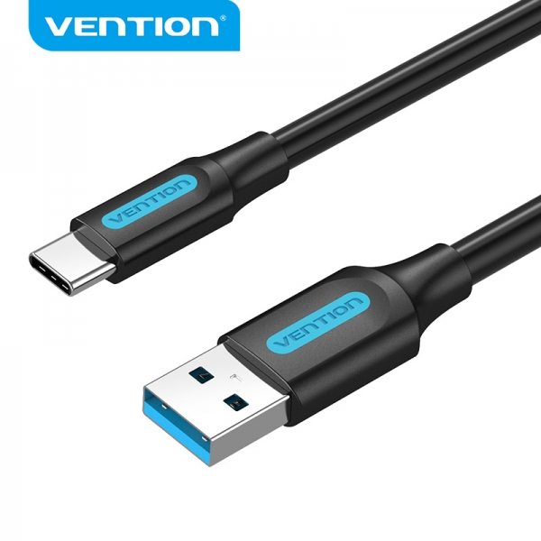 Vention Cable USB-A 3.0 Macho a USB-C Macho - 3A - 60W - 5Gbps - 50cm - Negro