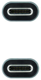 Imagen extra Nanocable Cable USB 3.2 Gen2X2 100W 4K/60Hz USB-C Macho-Macho 1.5m - Negro