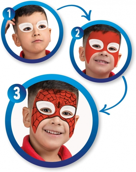 Imagen extra Alpino Fiesta Superheroes Pack de Maquillaje con 6 Barritas de Pintura Facial + Pincel + Tatuajes en Calcomania + Lapiz Perfilador y 2 Sobres de Purpurina