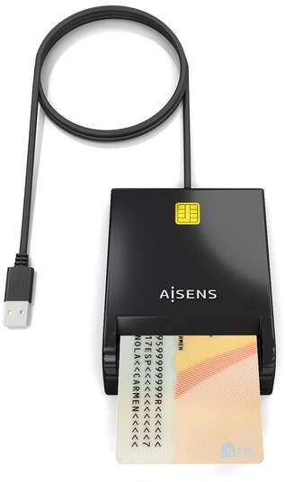 Imagen extra Aisens Lector de Tarjeta Inteligente DNI - Negro