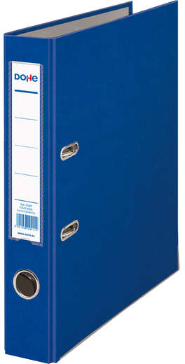 Archivador FOLIO, lomo Estrecho, con ollao, rado, tarjetero y compresor. Azul