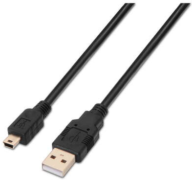 Aisens Cable USB 2.0 - USB-A Macho a MiniUSB Macho - 1.8m - Negro