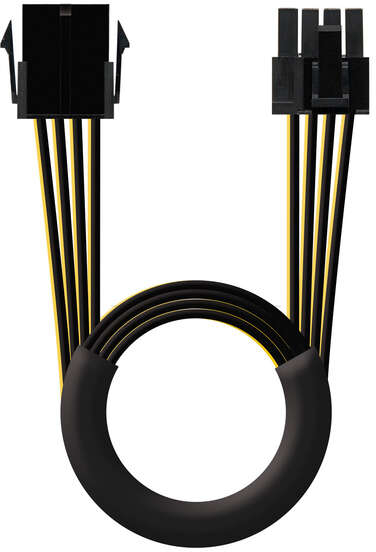 Cable de Alimentacion Alargador para Tarjeta Grafica PCI-E Molex 8pines Hembra a PCI-E Molex 6+2pines Macho 0.50m