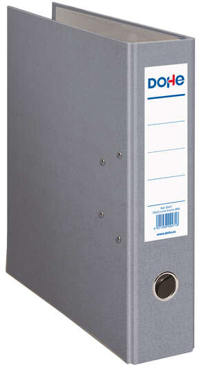 Archivador FOLIO, lomo Ancho, con ollao, rado, tarjetero y compresor. Gris