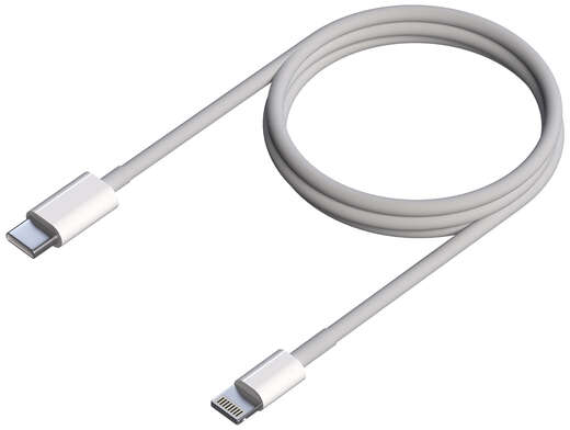 Imagen extra Cable Lightning a USB-C USB 2.0, Lightning/M-USB-C/M - 50cm. Blanco
