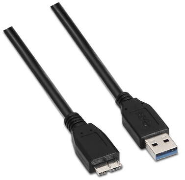 Aisens Cable USB 3.0 - USB-A Macho a MicroUSB Macho - 1 metro - Negro