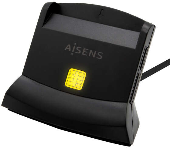 Imagen extra Aisens Lector de Tarjeta Inteligente DNI USB-C con Lector de Tarjetas SIM, SD, Micro SD, MMC, RS-MMC, MMC Micro - Negro