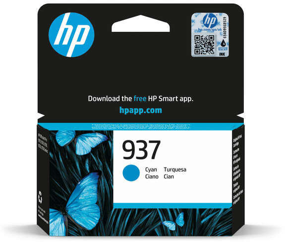 HP 937 Cian Tinta Original 4S6W2NE
