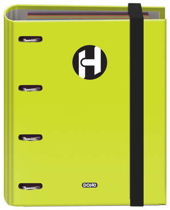Dohe Serie Icon Carpeta de 4 Anillas A5 Recambio incluído 100H de 90gr. Verde
