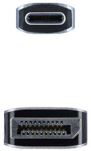Imagen extra Nanocable Cable Conversor USB-C Macho a DisplayPort Macho 1.80m - Negro/Plata