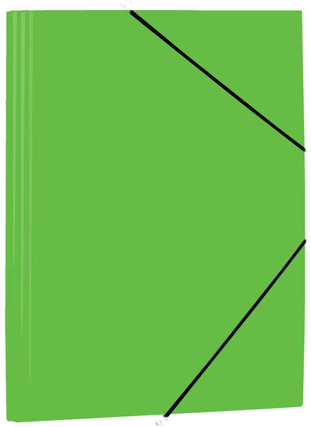 Carpeta de Plastico de gomas y solapas FOLIO. Verde