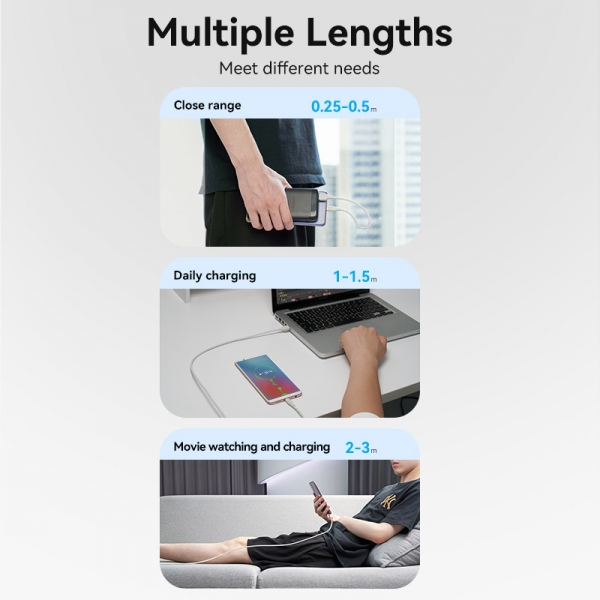 Imagen extra Vention Cable USB-A Macho a USB-C Macho - 1m - 3A - 60W - 480Mbps - Blanco