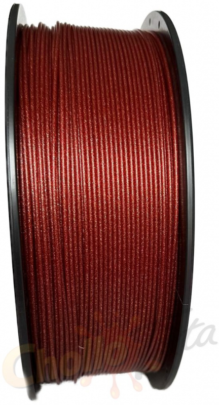 Filamento 3D PLA GLITTER Diametro 1.75mm Bobina 1kg Color Rojo