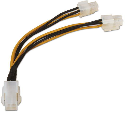 Imagen extra Cable de Alimentacion para Microprocesador - 4pin/H-4+4pin/M - 15cm - 100% Cobre - 