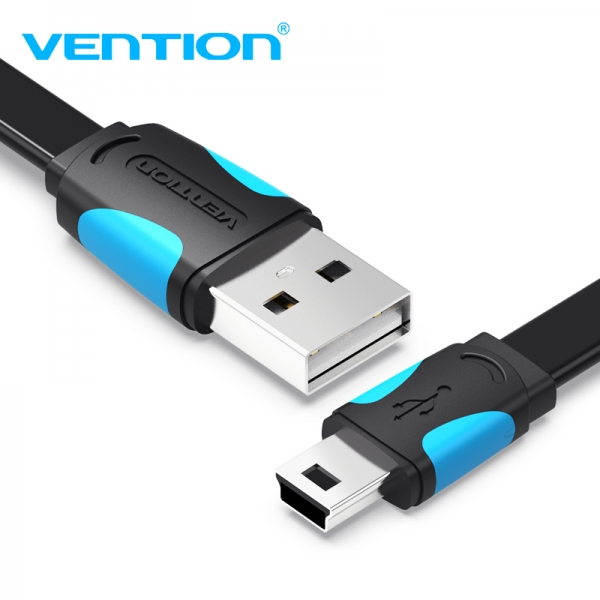 Imagen extra Vention Cable USB 2.0 Macho a Mini USB Macho - 50cm - Azul y Negro