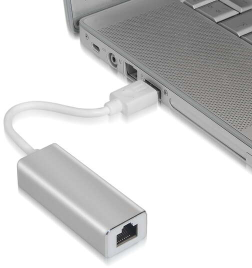 Imagen extra Aisens Conversor Adaptador de Red RJ45 a USB 3.0 Gigabit 10/100/1000 Mbps - Plata