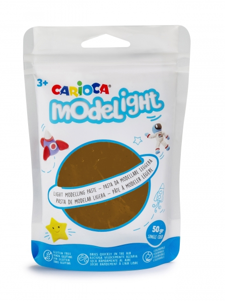 Pack Carioca Modelight 50gr Pasta de Moldear Coloreable al Secar Marron