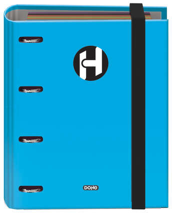Dohe Serie Icon Carpeta de 4 Anillas A5 Recambio incluído 100H de 90gr. Azul claro