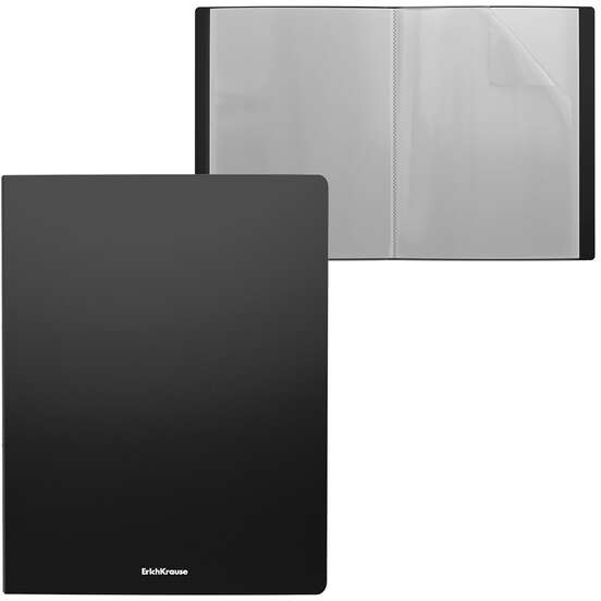 Carpeta con 20 Fundas. Formato A4. ECONOMICA. Negro