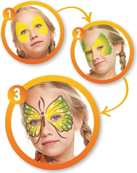 Imagen extra Alpino Fiesta Animales Pack de Maquillaje con 6 Barritas de Pintura Facial + Pincel + Tatuajes en Calcomania + Lapiz Perfilador y 2 Sobres de Purpurina