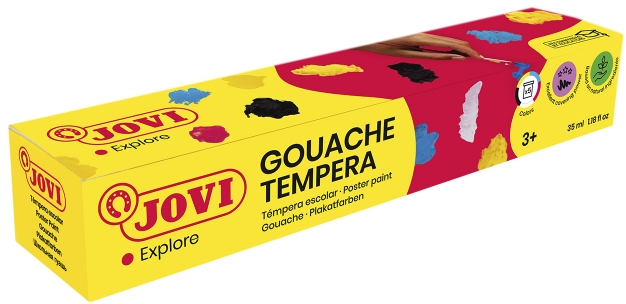 Estuche 5 Temperas JOVI 35ml Colores surtidos. Incluye Pincel