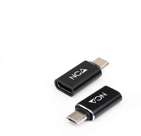 Adaptador MicroUSB Macho A USB-C Hembra - Negro
