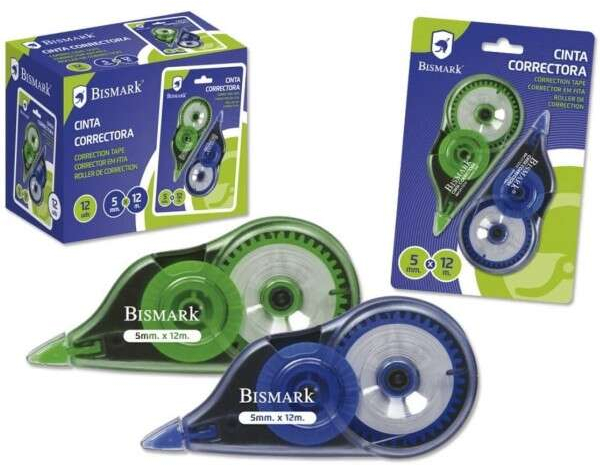 Pack de 2 Cintas Correctoras 5mm x 12m ECONOMICAS