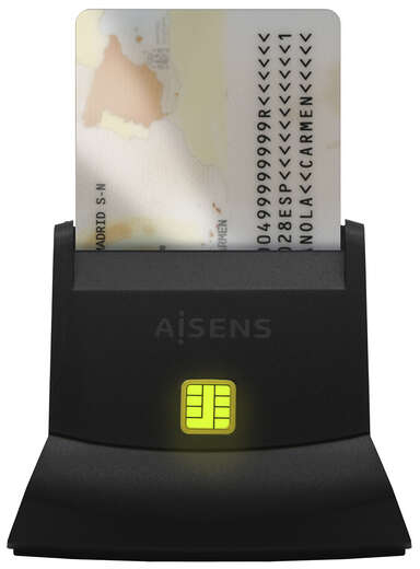 Aisens Lector de Tarjeta Inteligente Dni - Negro