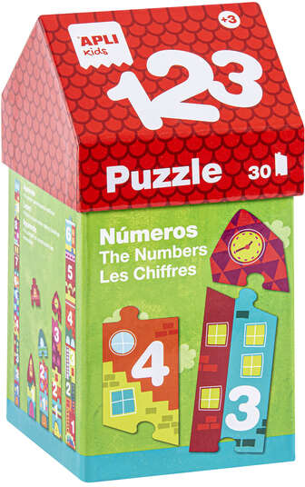 Apli Puzle Educativo de Numeros y Series 30 Piezas de Diferentes Tamaños