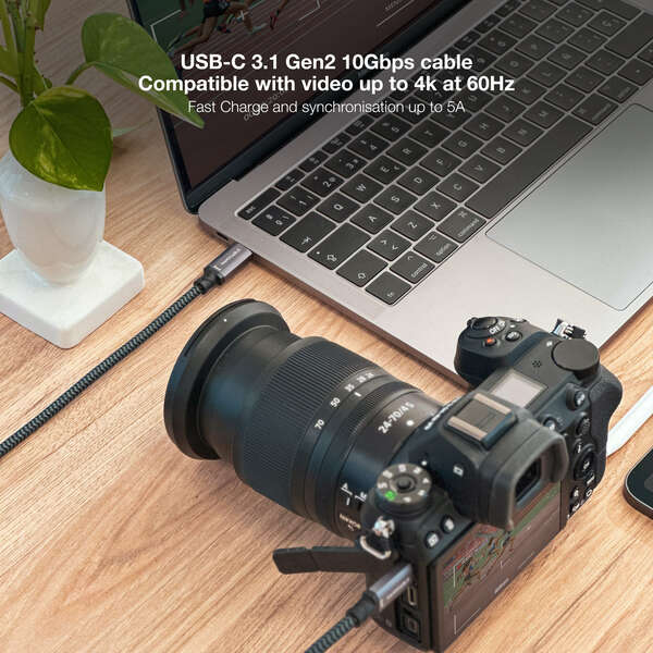 Imagen extra Nanocable Cable USB 3.1 Gen2 5A USB-C Macho-Macho 2m - Negro