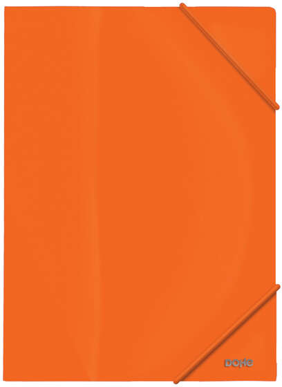 Carpeta A4 de plastico Premium, con gomas y solapas. DOHE. Naranja