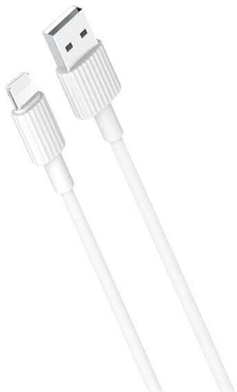 Cable USB-A Macho a Lightning - Carga + Alta velocidad - 2.4A - 1 metro. Blanco