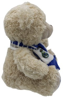 Imagen extra PELUCHE OSITO CON BUFANDA 20 CM REAL MADRID