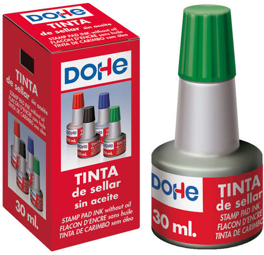 Tinta para tampon 28ml VERDE, sin aceite