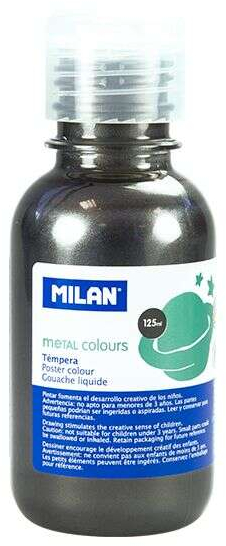 Botella tempera Milan 125ml Gris Metalizado