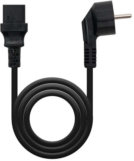 Cable de Alimentacion CPU CEE7 Macho a C-13 Hembra 2m - Negro