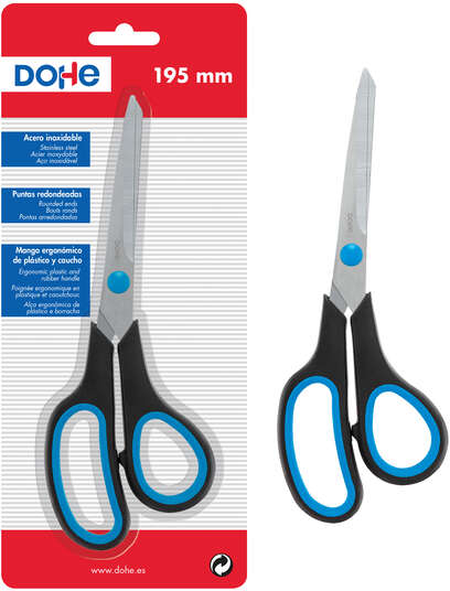 Dohe Tijeras de Acero Inoxidable de 195mm. Azul