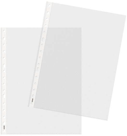 Dohe 100 Fundas Multitaladro con 16 Perforaciones - 100mm - Polipropileno Rugoso