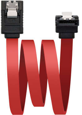 Cable Datos SATA Acodado con presillas 50cm