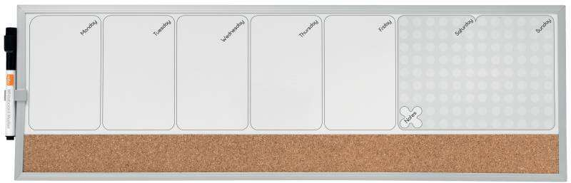 Imagen extra Nobo Planificador Semanal de Pizarra Magnetica Pequeña 585x190mm