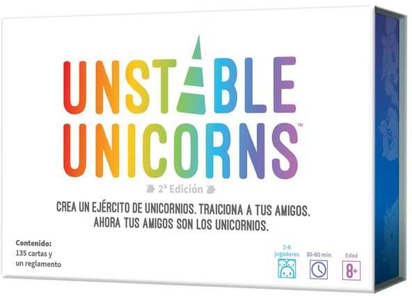 Unstable Unicorns Juego de Cartas - Tematica Fantasia  - De 2 a 8 Jugadores - Edad desde 8 Años - Duracion 30-60min