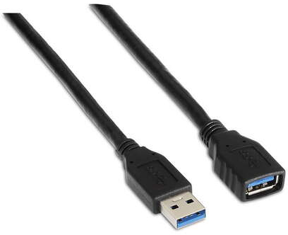 Aisens Cable Extension USB 3.0 - USB-A Macho a A Hembra - 2m - Negro